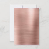 Invitation Mlle à Mme Pink Rose Rose Gold Bachelorette Party (Dos)