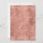 Invitation Mlle à Mme Pink Rose Rose Gold Shimmer Fête des ma (Dos)
