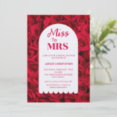 Invitation Mlle à Mme Red Roses Arch Fête des mariées (Debout devant)