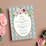 Invitation Mlle à Mme Romantic Garden Fête des mariées<br><div class="desc">Mademoiselle à Mme Romantic Garden Party Bridal Shower Invitation. Éléments correspondants disponibles.</div>