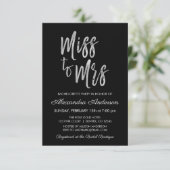 Invitation Mlle à Mme Silver Bachelorette Party (Debout devant)