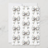 Invitation Mlle à MRS Gold White Bow Fête des mariées (Dos)