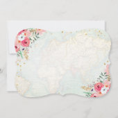 Invitation Mlle nuptiale orientée de douche de voyage à Mme (Dos)