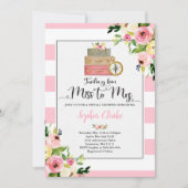 Invitation Mlle To Mme Floral d'invitation de Fête de la (Devant)