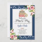 Invitation Mlle To Mme Floral d'invitation de Fête de la (Devant)