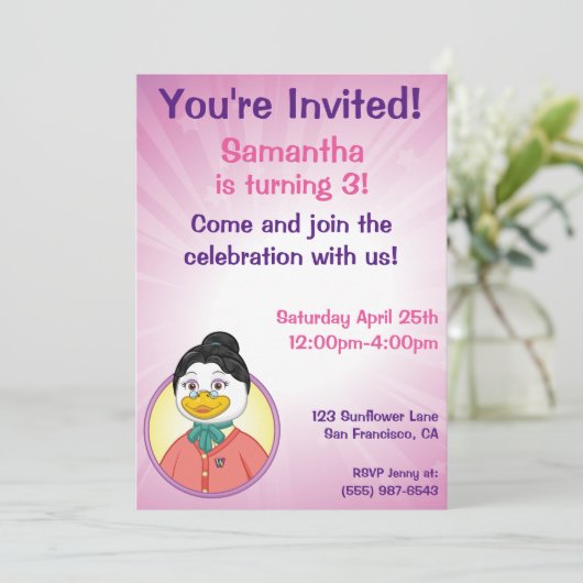 Invitation Mme Birdy (Debout devant)