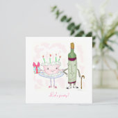 Invitation mme cake et m. bubbly sortent (Debout devant)