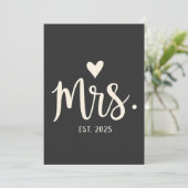 Invitation Mme Est. mariage Fiançailles mariée 2025 (Debout devant)