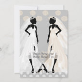 Invitation Mme et Mme Elegant Robe de Mariage et Fleur (Devant)