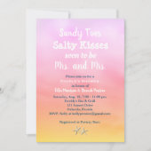 Invitation Mme & Mme Sandy Toes Coucher de soleil sur la douc (Devant)