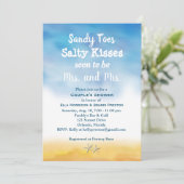 Invitation Mme & Mme Sandy Toes Douche Couple - ciel & sable (Debout devant)
