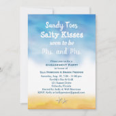 Invitation Mme & Mme Sandy Toes Engagement Partie ciel & sabl (Devant)