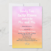 Invitation Mme & Mme Sandy Toes Engagement Party coucher du s (Devant)