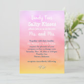 Invitation Mme & Mme Sandy Toes Mariage Inviter coucher du so (Debout devant)