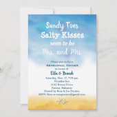 Invitation Mme & Mme Sandy Toes Répétition Dîner ciel & sable (Devant)