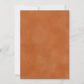 Invitation Mme moderne à Mme Fête des mariées Burnt Orange (Dos)