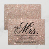 Invitation - Mme ouvrière Bridal de Glit d'or rose (Devant / Derrière)