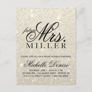Invitation - Mme ouvrière Bridal de parties