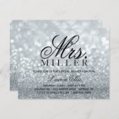 Invitation - Mme ouvrière Fête de la mariée 2 Silv (Devant / Derrière)