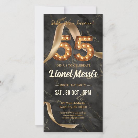 Invitation mobile 55e anniversaire (Devant)