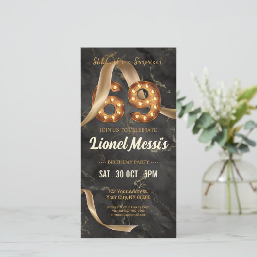 Invitation mobile 69e anniversaire (Debout devant)