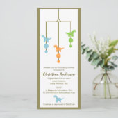 Invitation mobile de baby shower de garçon de (Debout devant)