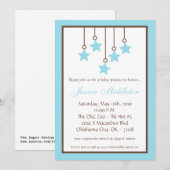 invitation mobile de baby shower de l'étoile 5x7 (Devant / Derrière)