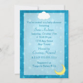 Invitation mobile de baby shower de nuage (Dos)