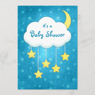 Invitation mobile de baby shower de nuage