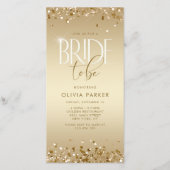 Invitation mobile de mariage pailletée or (Devant)