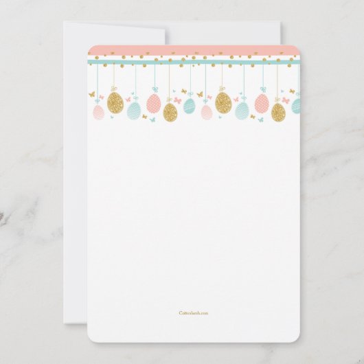 Invitation mobile de photo de Pâques (Dos)