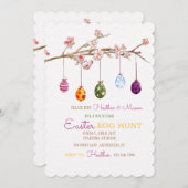 Invitation mobile des oeufs de Pâques (Devant / Derrière)