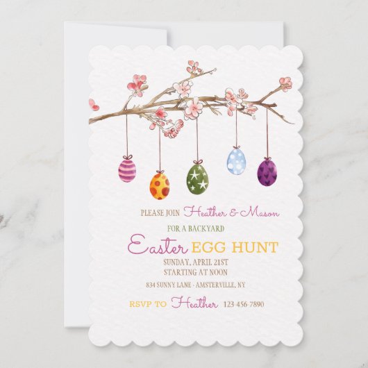 Invitation mobile des oeufs de Pâques (Devant)