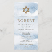Invitation mobile pour bar-mitzvah à l'aquarelle b (Devant)