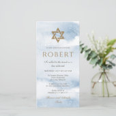 Invitation mobile pour bar-mitzvah à l'aquarelle b (Debout devant)
