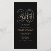 Invitation Mobile pour les 30 ans de Black Gold Mo (Devant)