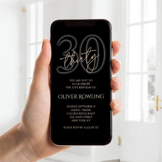 Invitation Mobile pour les 30 ans de Black Gold Mo