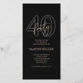 Invitation Mobile pour les 40 ans de Modern Black  (Devant)