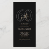 Invitation Mobile pour les 60 ans de Black Gold Mo (Devant)