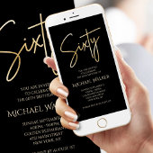 Invitation mobile pour les 60 ans de Digital Black