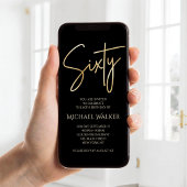 Invitation mobile pour les 60 ans de Digital Black