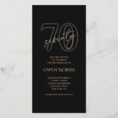 Invitation Mobile pour les 70 ans de Black Gold Mo (Devant)