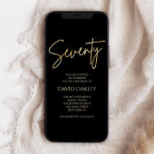 Invitation mobile pour les 70 ans de Digital Black