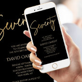Invitation mobile pour les 70 ans de Digital Black