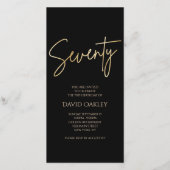 Invitation mobile pour les 70 ans de Digital Black (Devant)