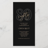 Invitation mobile pour les 80 ans de Modern Black (Devant)