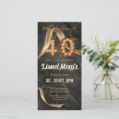 Invitation mobile surprise 40e anniversaire (Debout devant)