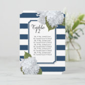Invitation Mobilier de table en hydrangeas blancs style Art d (Debout devant)