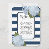 Invitation Mobilier de table en hydrangeas blancs style Art d (Dos)