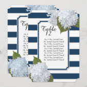 Invitation Mobilier de table en hydrangeas blancs style Art d (Devant / Derrière)